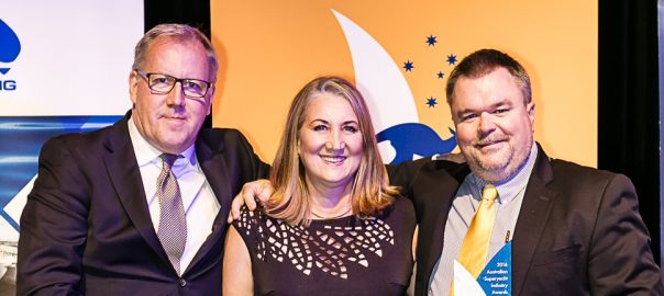 DONNA AND RICHARD MORRIS WINNER OF THE AIMEX/SUPERYACHT AUSTRALIA INDUSTRY