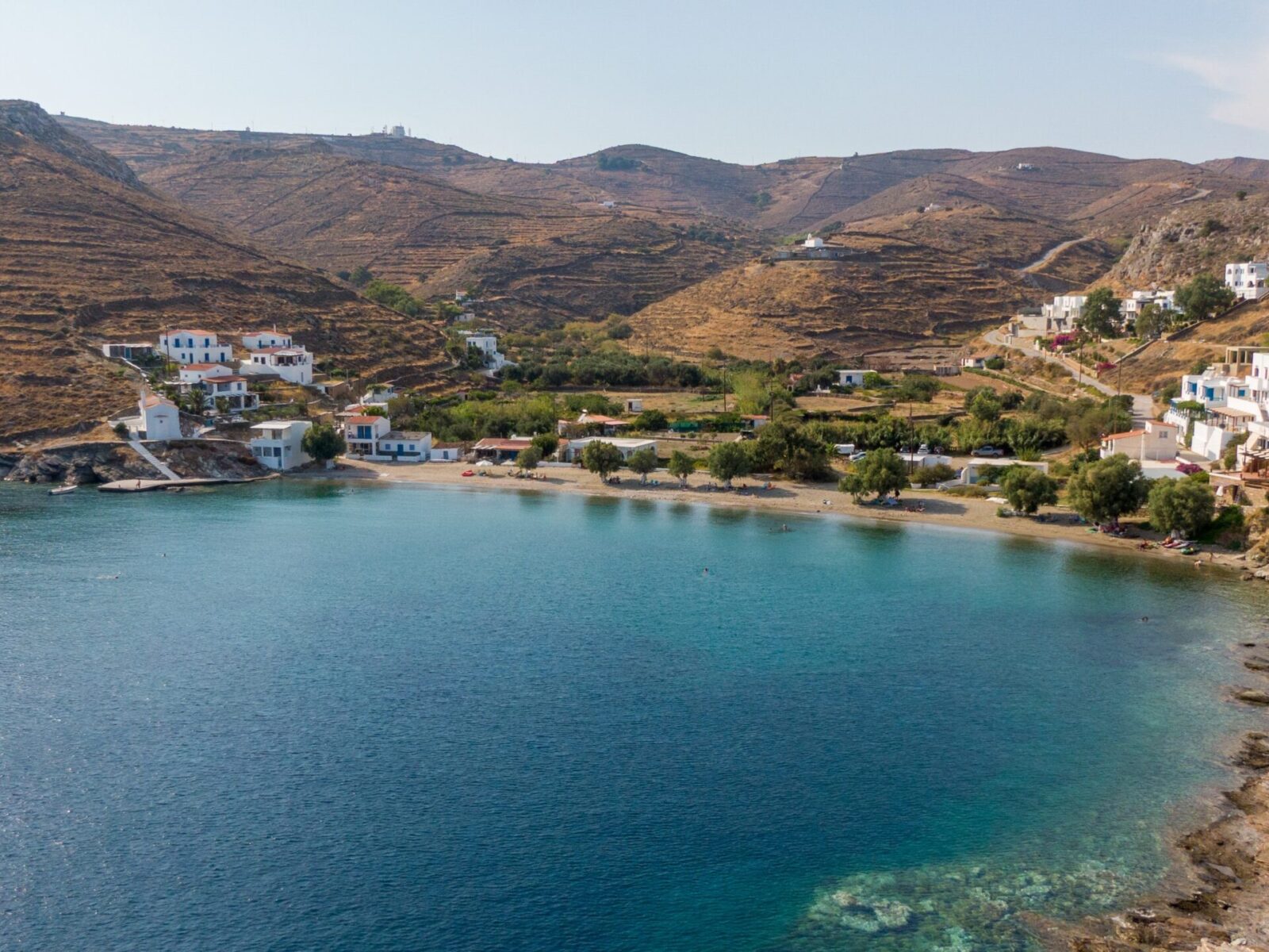 Lefkes,Beach,In,Kythnos,,Greece