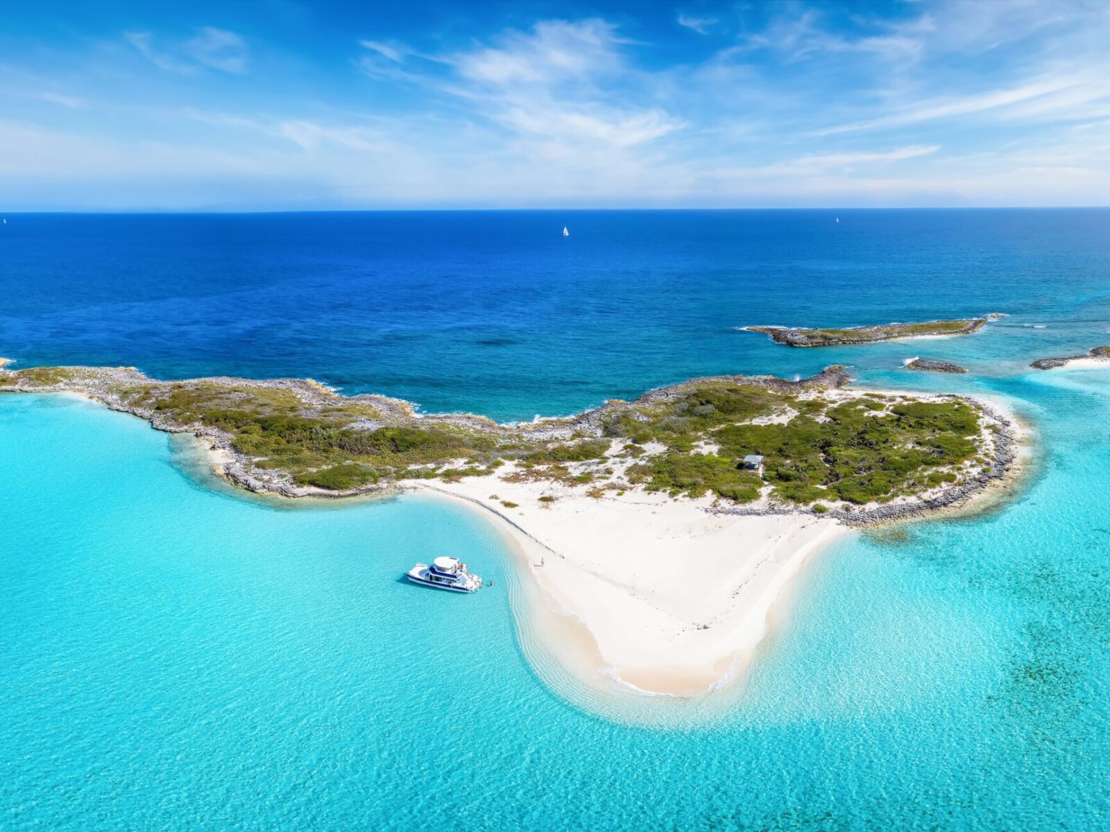 Panoramic,Aerial,View,Of,The,Beautiful,Exumas,Cays,,The,Bahamas