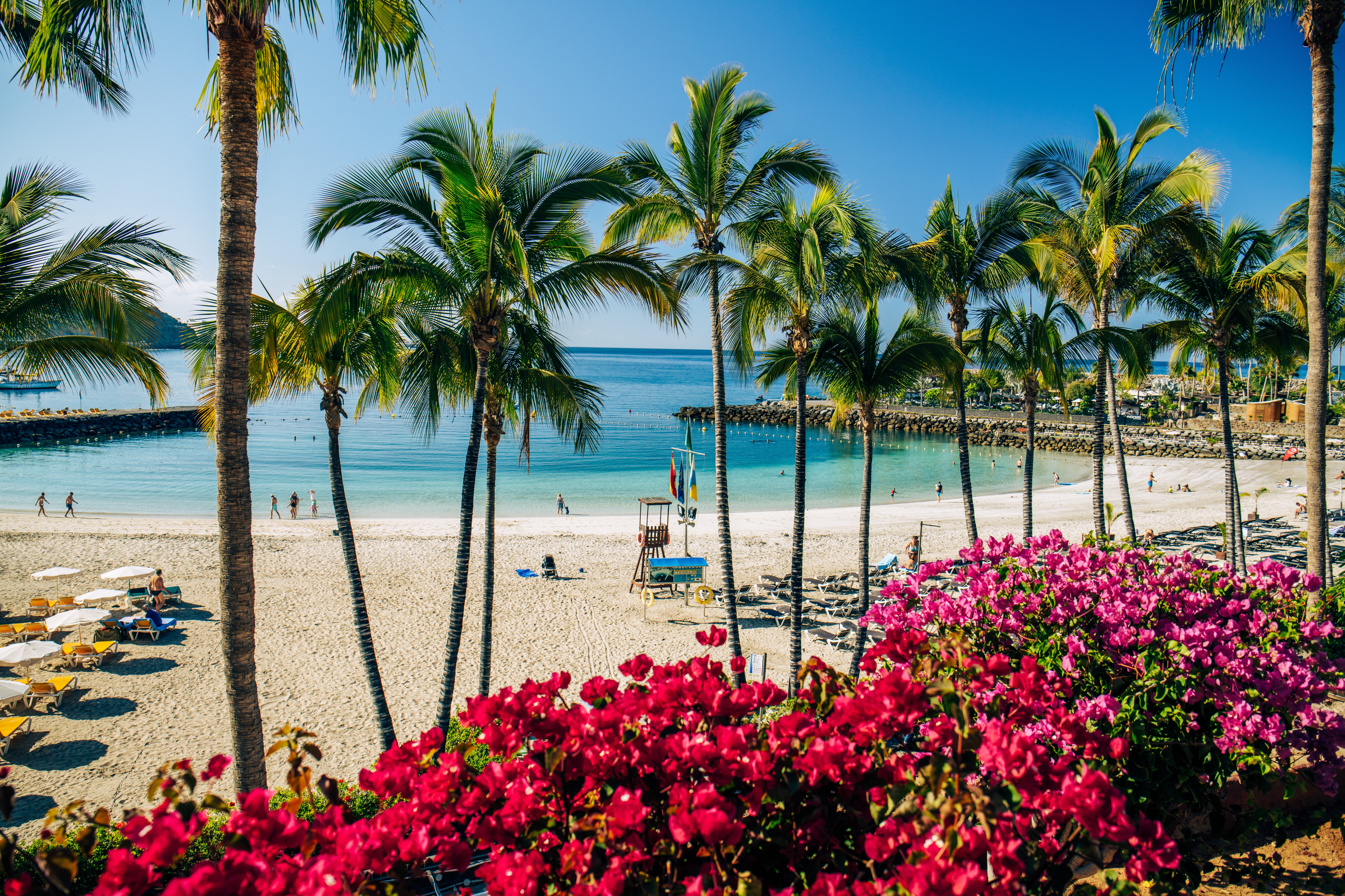 View,Of,A,Tropical,Beach,In,Spain,,Anfi,Del,Mar