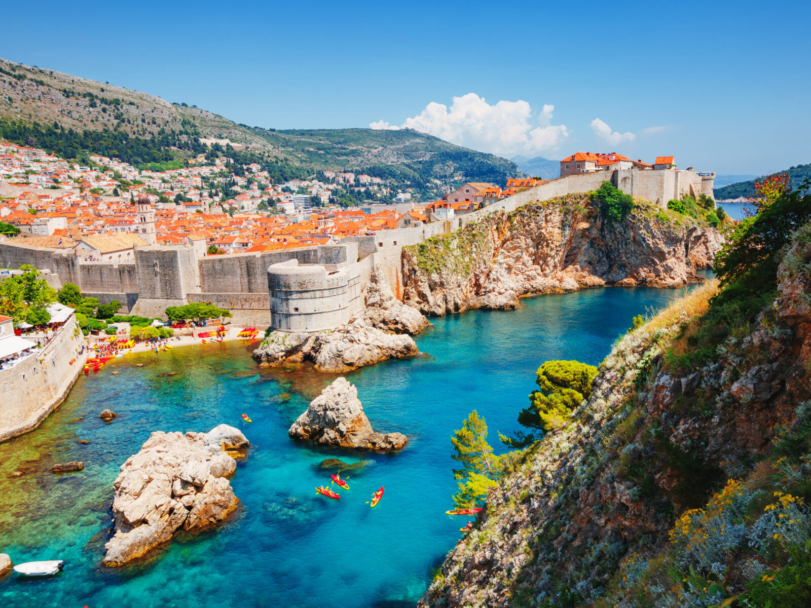 Aerial,View,At,Famous,European,Travel,Destination,City,Of,Dubrovnik