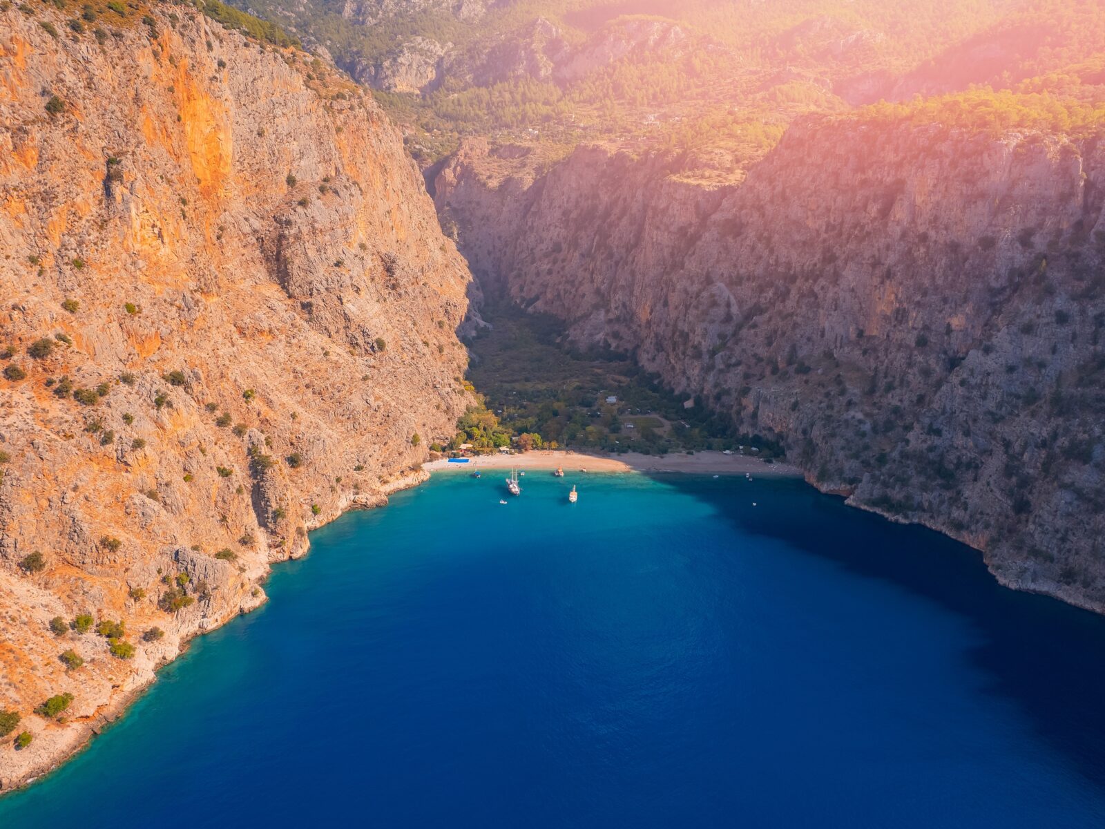 Amazing,Beach,Butterfly,Valley,In,Oludeniz,Fethiye,Turkey,,Aerial,Top