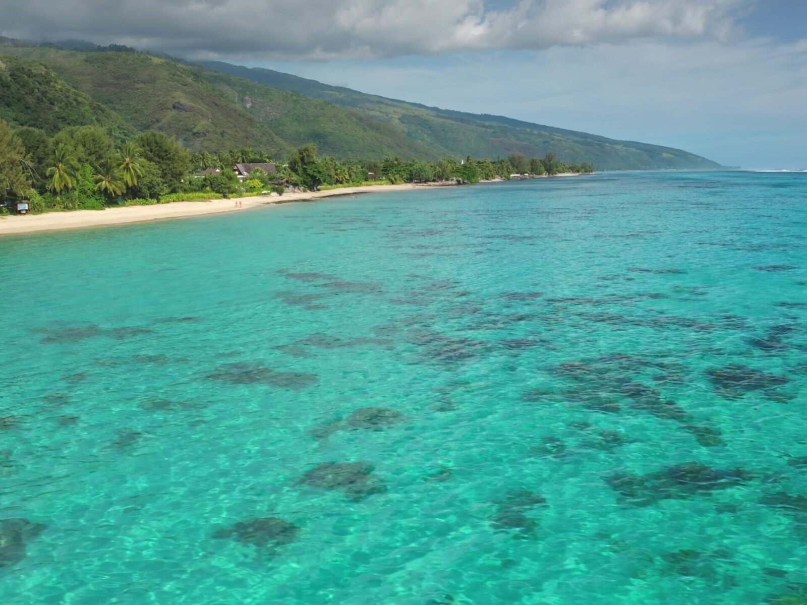 Breathtaking,Aerial,View,Of,Huahine,In,French,Polynesia,,Highlighting,The