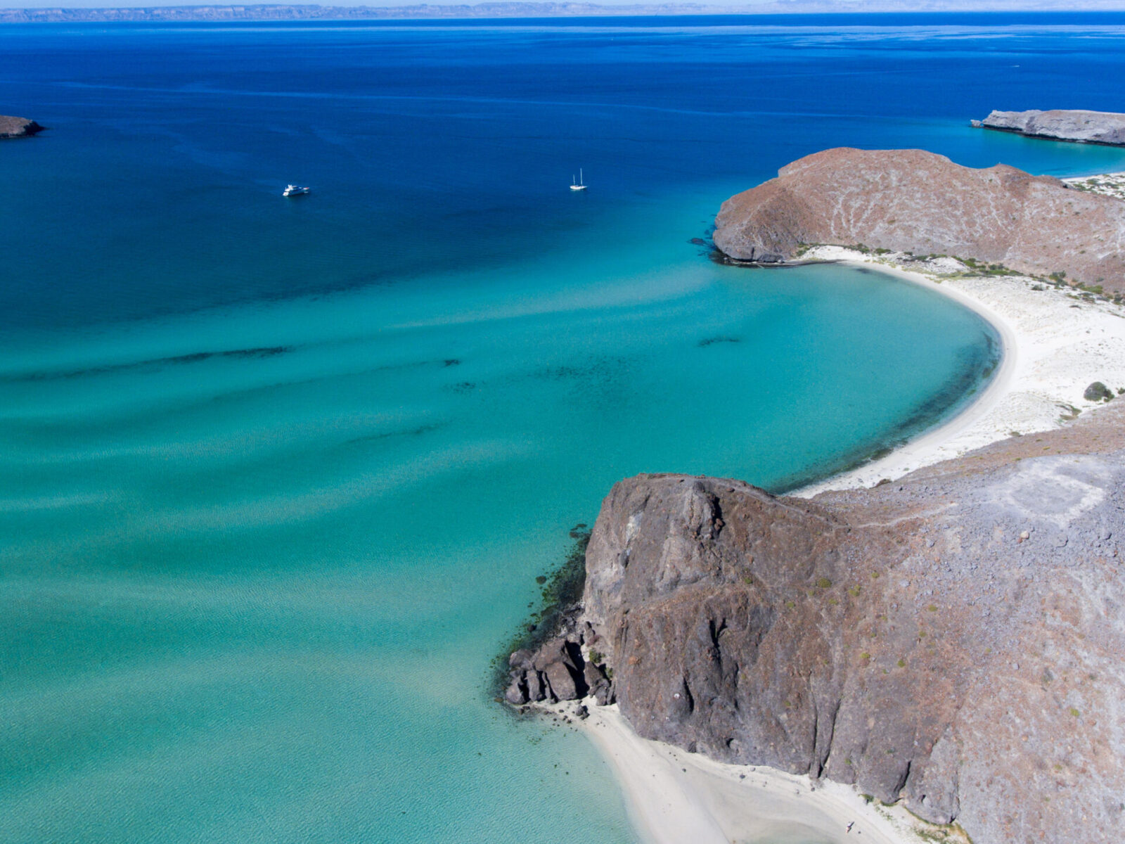 Aerial,Views,From,Balandra,Beach,,Baja,California,Sur,,Mexico.