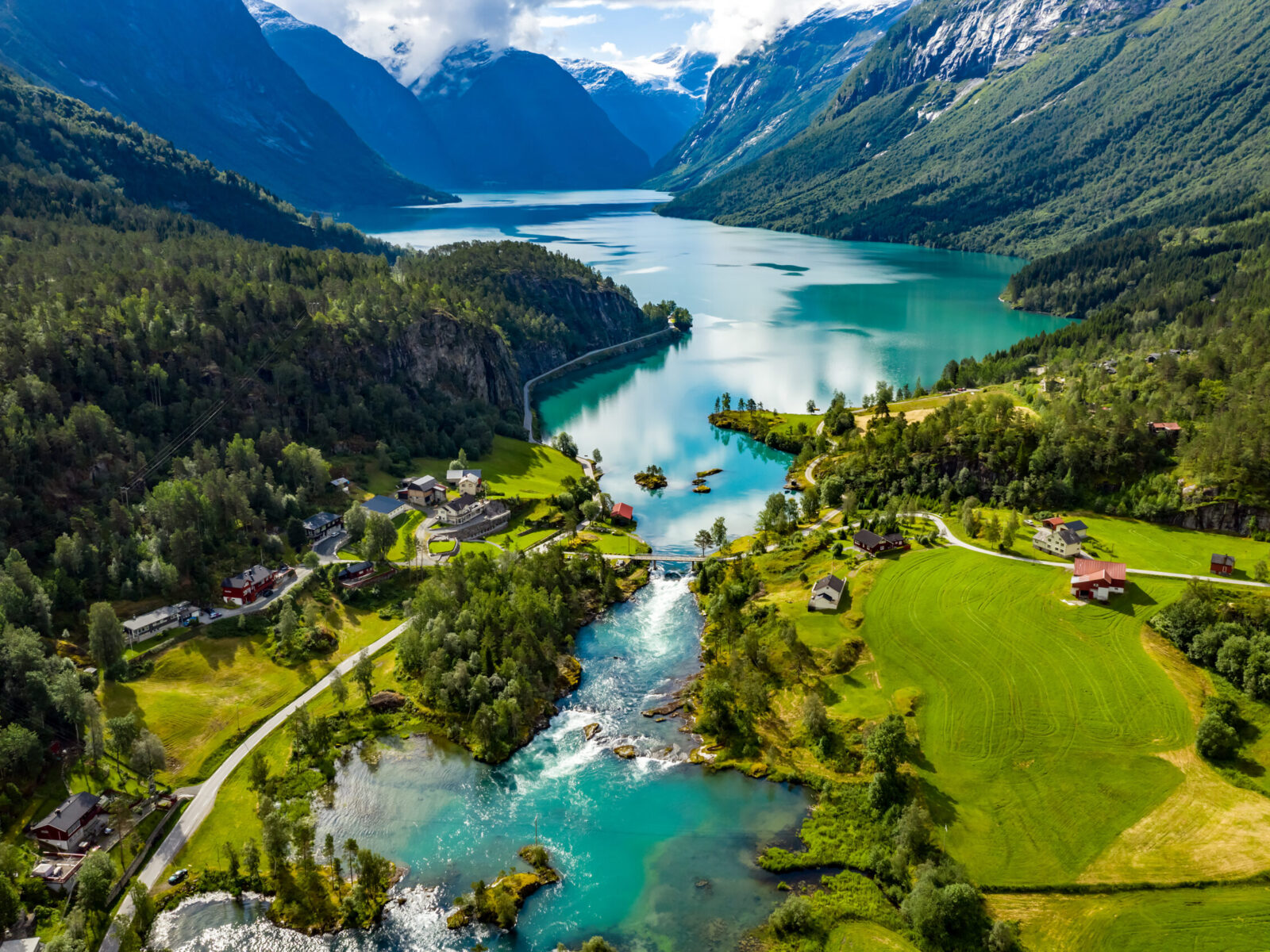Beautiful,Nature,Norway,Natural,Landscape.,Lovatnet,Lake,Lodal,Valley.