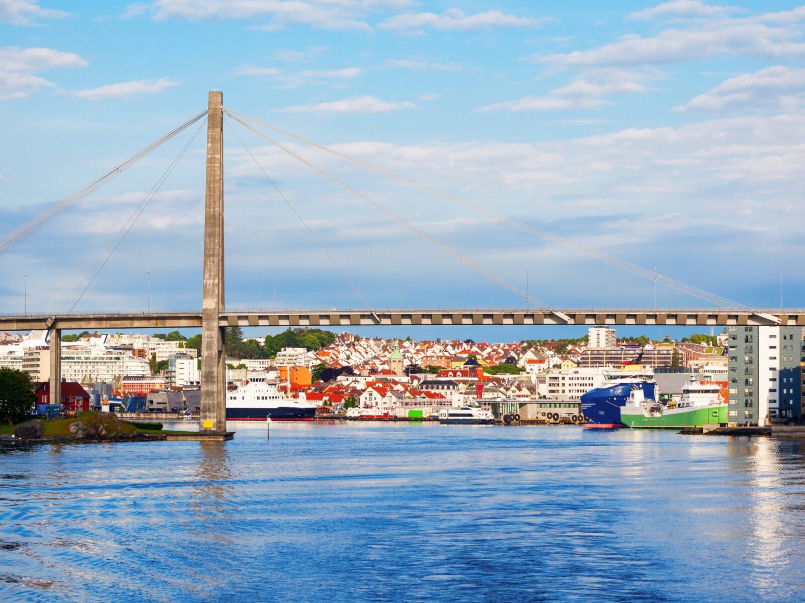 Stavanger,City,Bridge,Or,Stavanger,Bybru,Is,A,Cable,Stayed