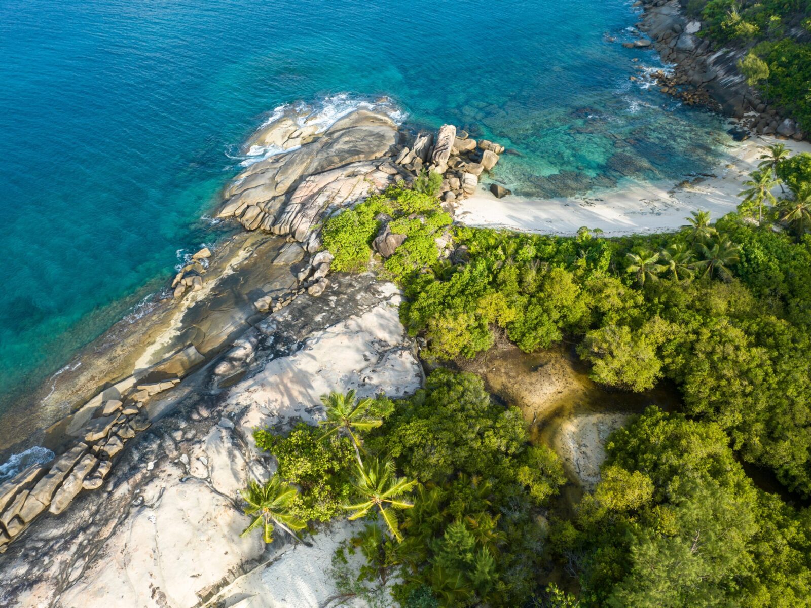 Aerial,View,,Seychellen,,Mahe,,Port,Glaud,And,Therese,Isalnd