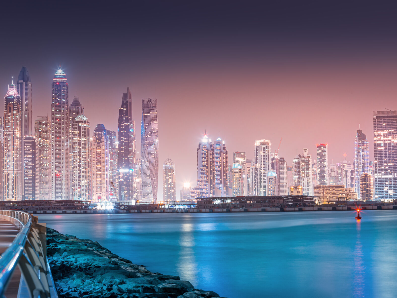 Panoramic,Cityscape,View,Of,Skyscrapers,And,Hotel,Buildings,In,The