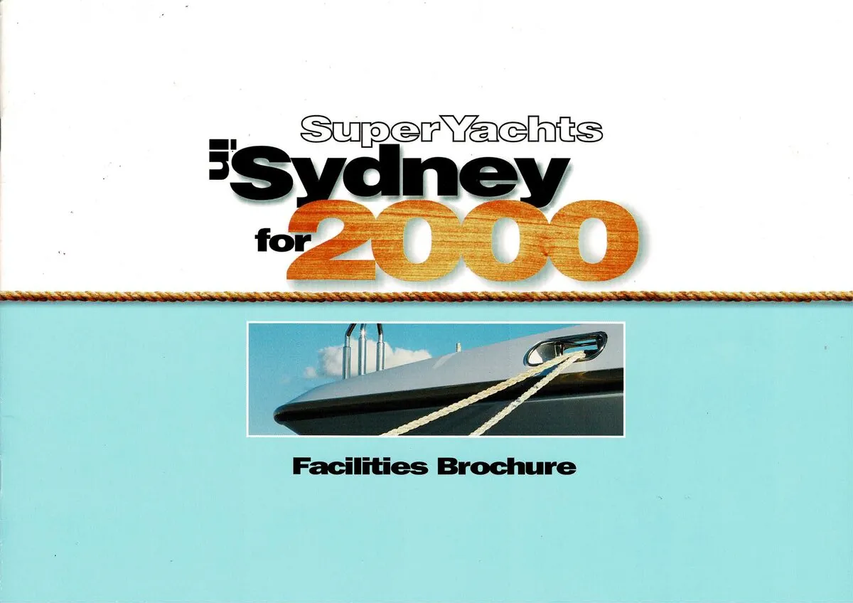 SuperYachts Sydney for 2000 facilities brochure cover